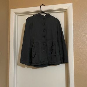 Gray Hooded Jacket Coat YMI Warm Great condition